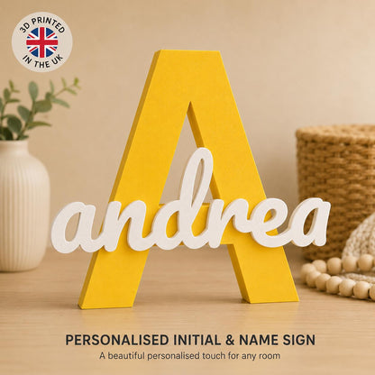 Personalised 3D Initial Name Sign | Home Decor | Kids Bedroom | Nursery Plaque