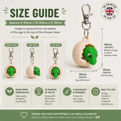 Dinosaur Fidget Clicker Keyring | 3D Dino Gift