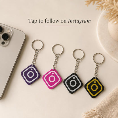 Personalised Instagram NFC Keyring | Tap to Follow Social Media Tag | UK Made