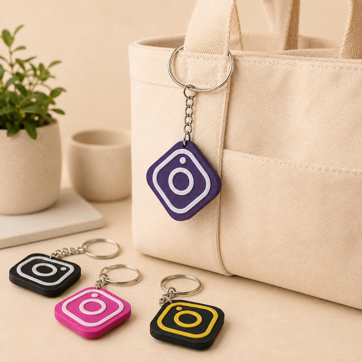 Personalised Instagram NFC Keyring | Tap to Follow Social Media Tag | UK Made