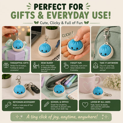 Dumpling Fidget Clicker | Desk Fidget | Gift