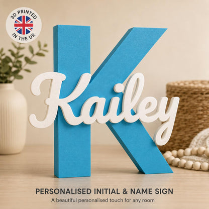 Personalised 3D Initial Name Sign | Home Decor | Kids Bedroom | Nursery Plaque