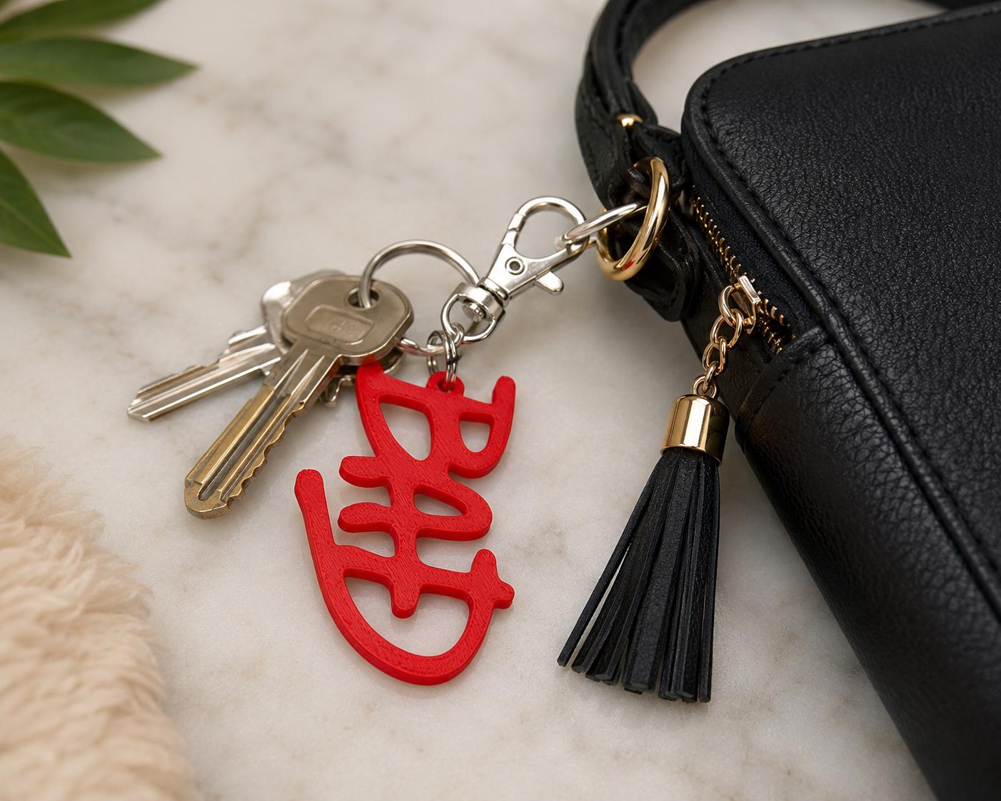 BAD Keyring | 3D Statement Keychain | Bag Charm