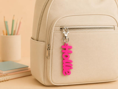 Personalised 3D Name Keyrings - School Bag & Lunchbox Keyring - Back to School